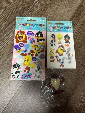 NWT’s Vintage Sandylion Looney Tunes Lovable sticker Sheets and Tazmania